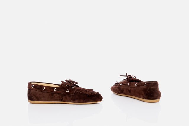 Miu Miu Suede Boat Shoes
