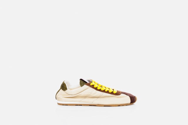 Miu Miu Plume Technical Fabric And Suede Sneaker
