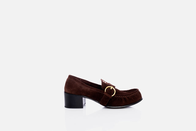 Miu Miu Suede Loafers With Buckle