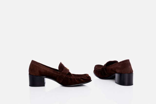 Miu Miu Suede Loafers With Buckle