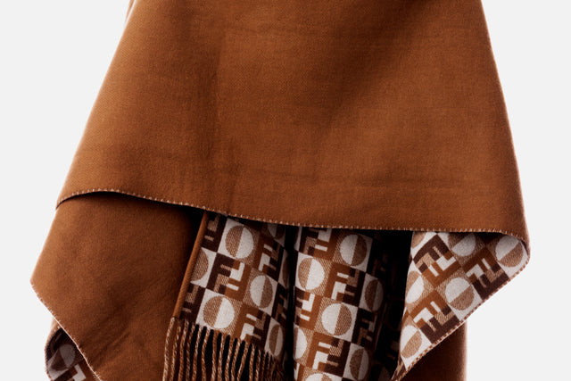 Fendi Wool And Cashmere Reversible Poncho