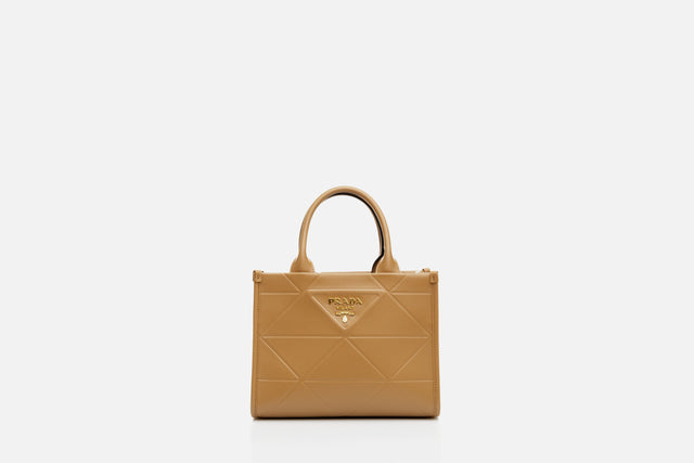 Prada Mini Leather Symbole Bag With Stitching
