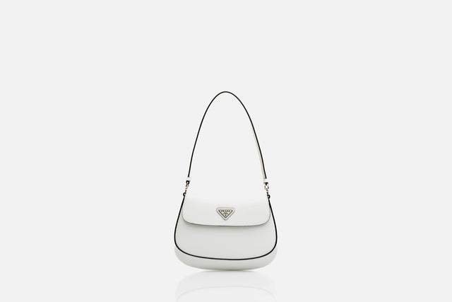 Prada Cleo Brushed Leather Shoulder Bag With Flap