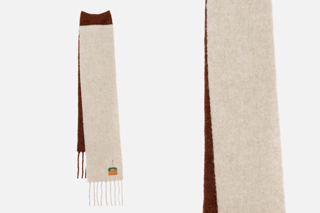 Loewe Scarf Alpaca And Wool Blend With Acorbat Detail