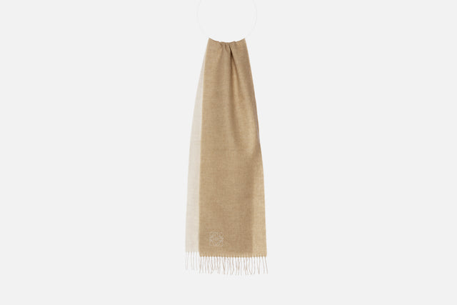 Loewe Bicolour Scarf In Wool And Cashmere
