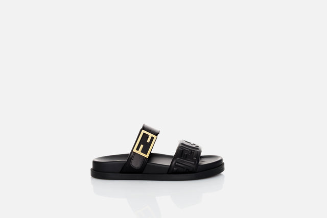 Fendi Feel Leather Slides
