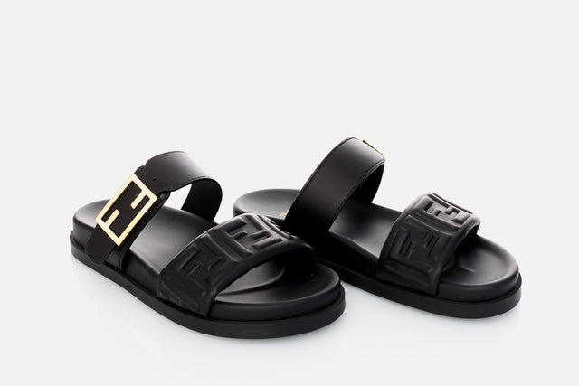 Fendi Feel Leather Slides