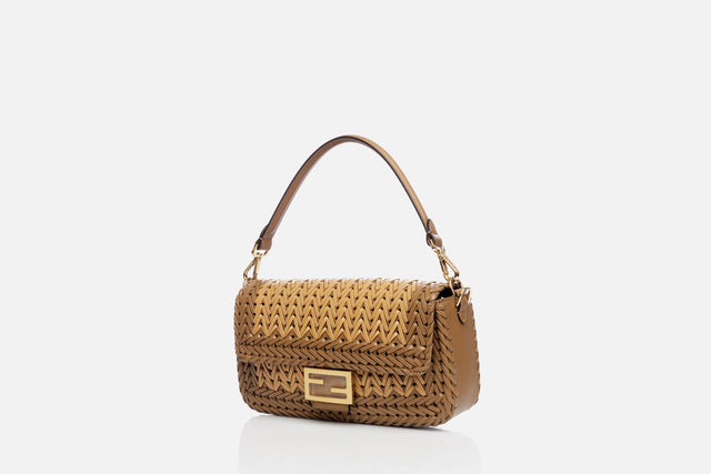 Fendi Baguette Interlaced Leather Bag