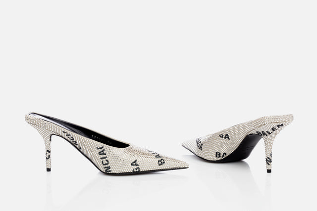 Balenciaga Rhinestones Embellished Mules