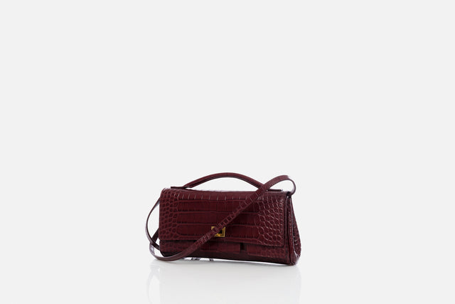 Balenciaga Bel Air Clutch Crocodile Embossed
