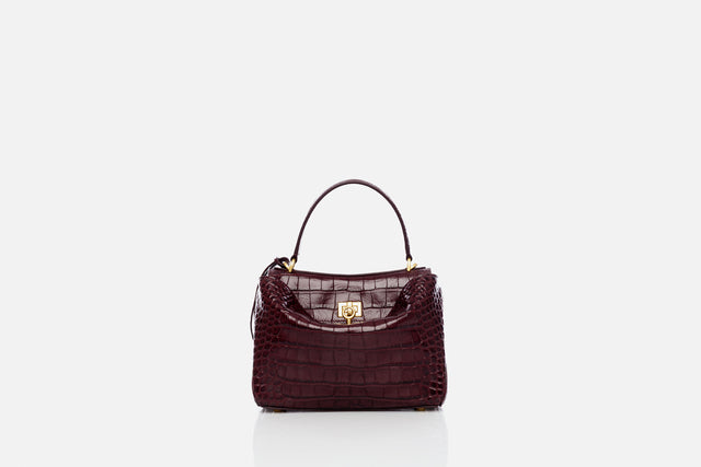 Balenciaga Rodeo Mini Handbag Crocodile Embossed