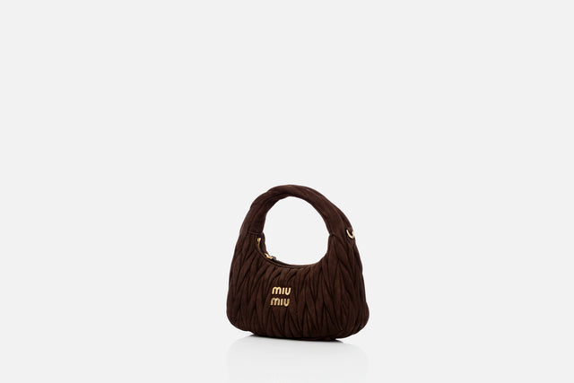 Miu Miu Wander Matelassé Suede Bag
