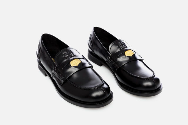Miu Miu Brushed Leather Penny Loafer