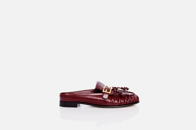 Fendi Baguette Leather Sabots