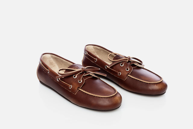 Miu Miu Unlined Bleached Leather Boat Shoes