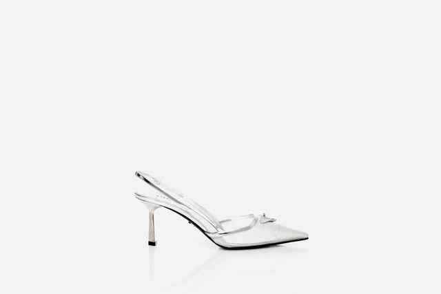 Prada Mesh Fabric Slingback Pumps