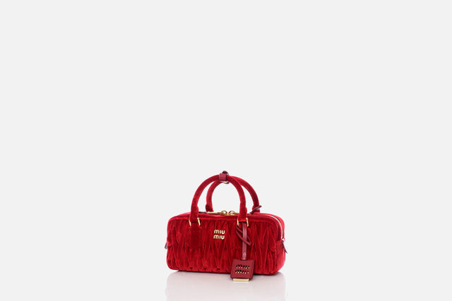 Miu Miu Arcadie Matelassé Velvet Bag