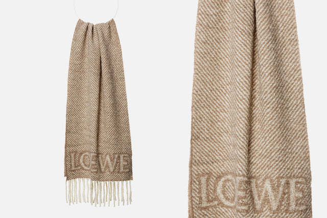 Loewe Logo Scarf Alpaca Wool