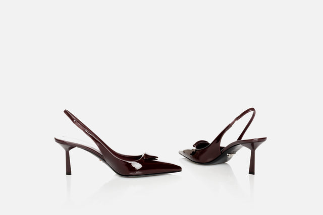 Prada Brushed Leather Slingback Pump