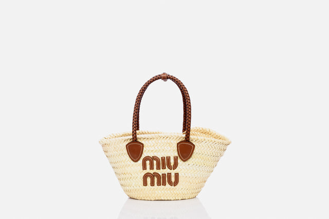 Miu Miu Woven Fabric Tote Bag