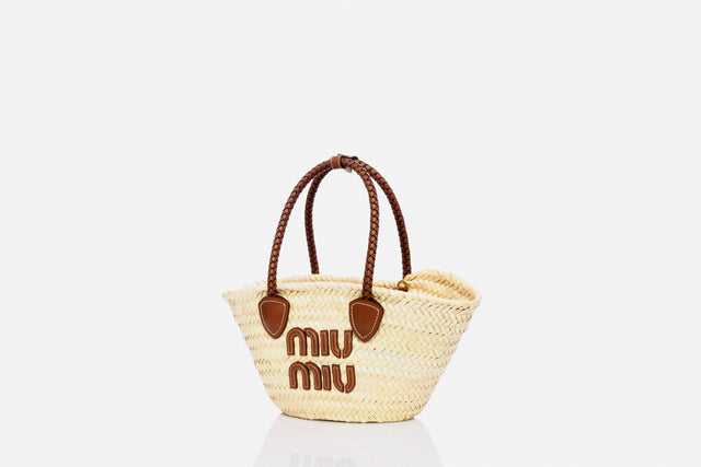 Miu Miu Woven Fabric Tote Bag