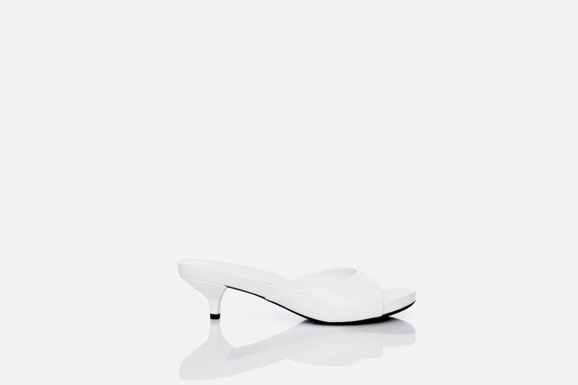 Prada Patent Leather Kitten Heel Sandals
