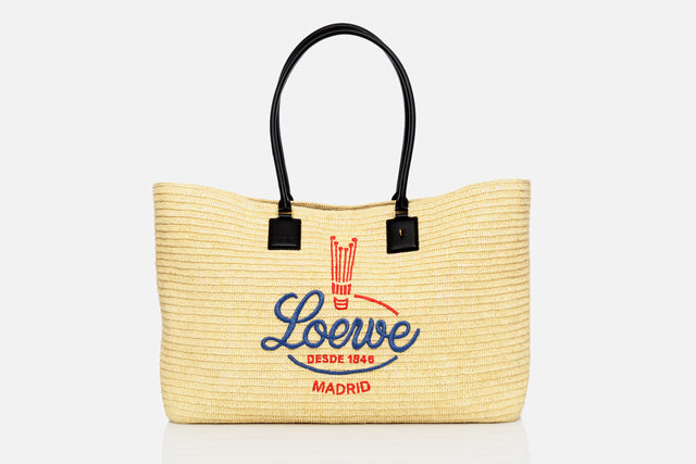Loewe XL Verano Tote In Raffia