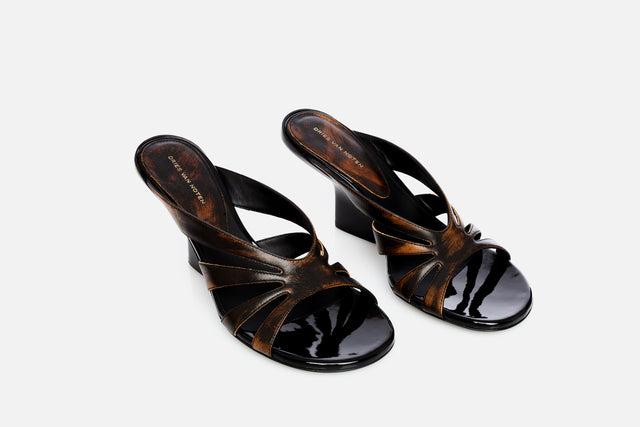 Dries Van Noten Open-toe Leather Mules