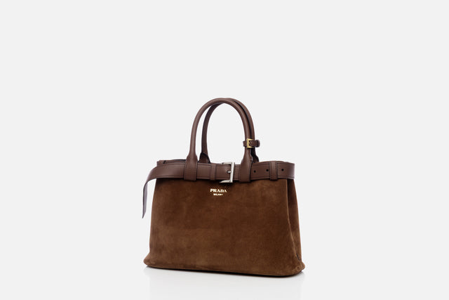 Prada Buckle Small Leather Handbag With Belt (from the runway)
