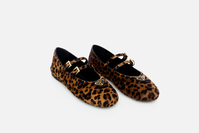 Prada Printed Leather Ballerina
