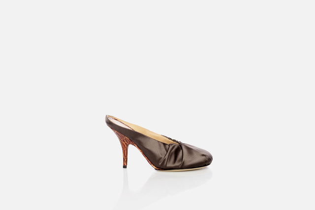 Dries Van Noten Heeled Satin Mules