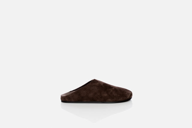 The Row Hudson Slide in Suede