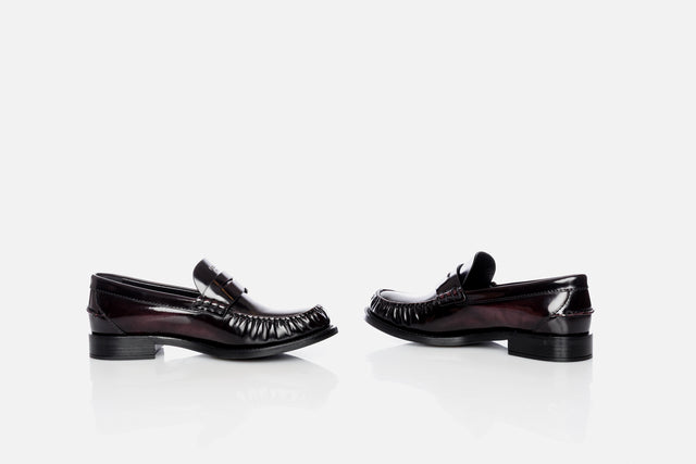 Prada Brushed Leather Loafer