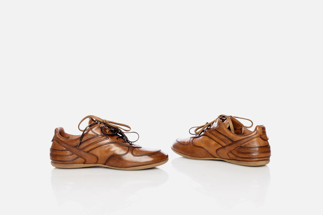 Miu Miu Leather Gymnasium Leather Sneakers