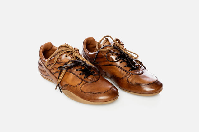 Miu Miu Leather Gymnasium Leather Sneakers