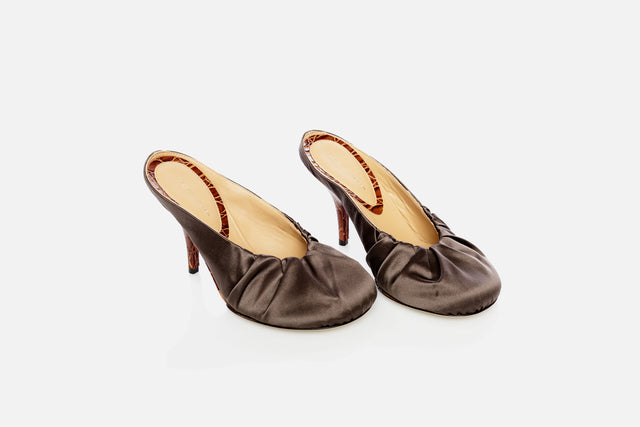 Dries Van Noten Heeled Satin Mules