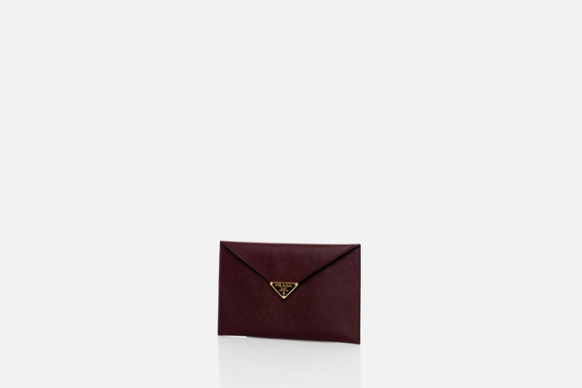 Prada Saffiano Leather Envelope Clutch