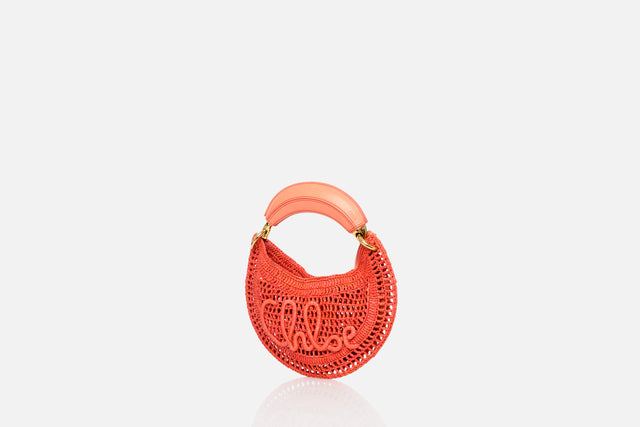Chloé Mini Summer Banana Hobo Bag In Raffia