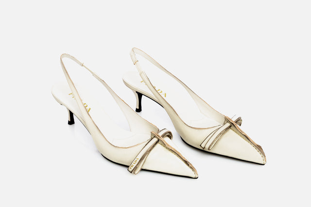 Prada Leather Slingback Pumps