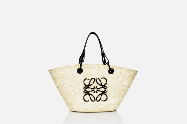 Loewe Medium Anagram Basket Bag Iraca Palm And Calfskin