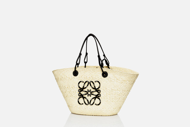 Loewe Medium Anagram Basket Bag Iraca Palm And Calfskin