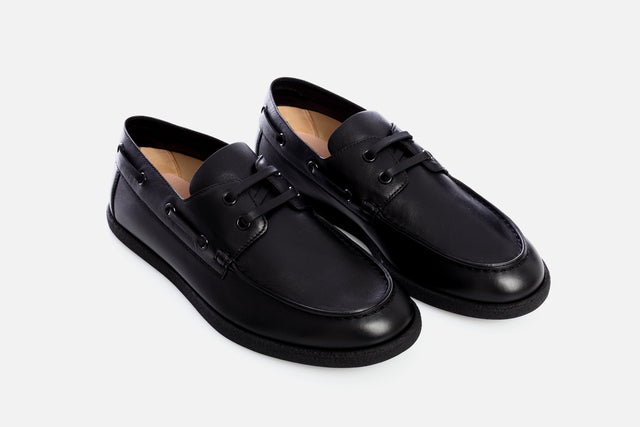 The Row Novus Leather Boat Shoes