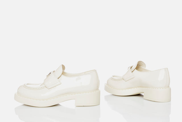 Prada Chocolate Patent Leather Loafers