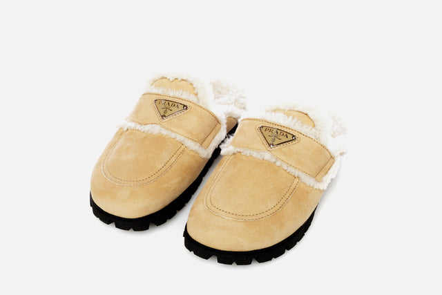 Prada Shearling Slippers