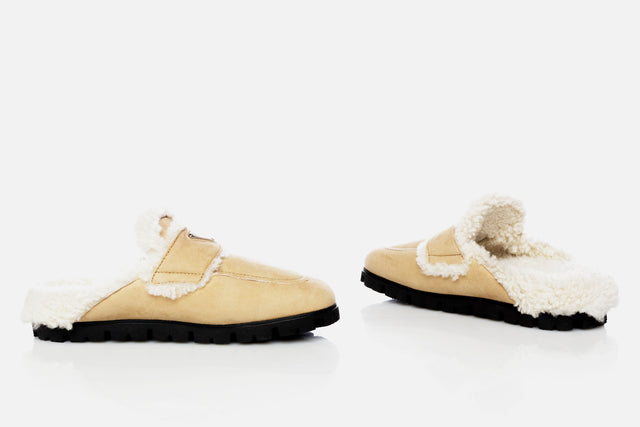 Prada Shearling Slippers