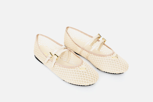 Prada Mesh Fabric Ballerinas