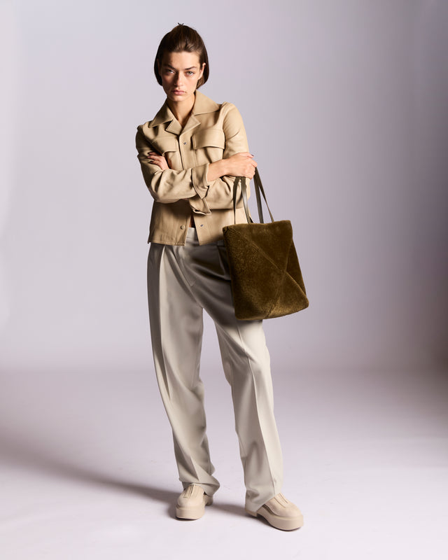 Loewe Puzzle Fold Tote Shearling