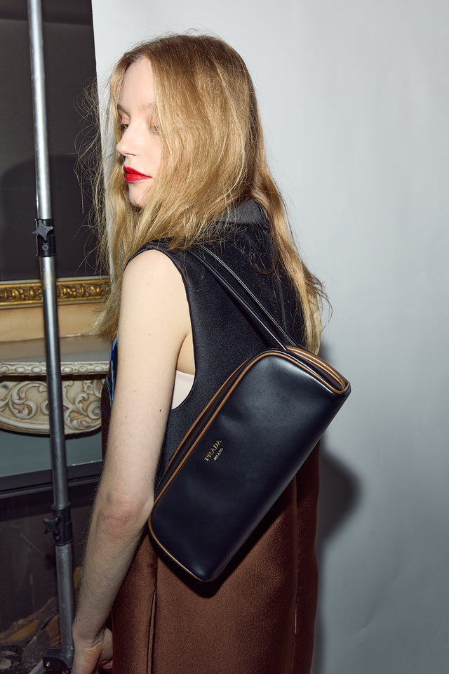 Prada Swing Smooth Leather Shoulder Bag (from the runway)