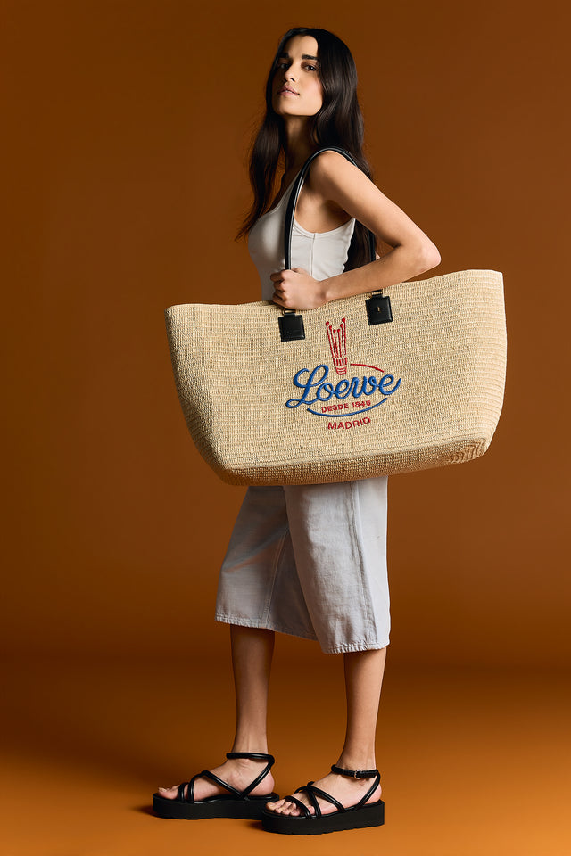 Loewe XL Verano Tote In Raffia