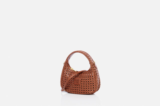 Miu Miu Wander Woven Leather Bag